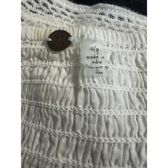 Free People FP One White Lace Bralette Size S-Boho Crochet Lace Criss-Cross Back - Picture 5 of 6